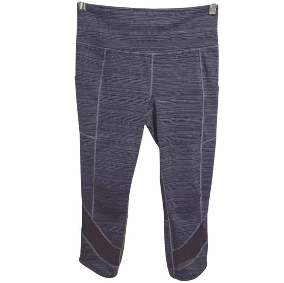Athleta Pants - Athleta | Women's Blue Chat to Town Cropped Athletic Leggings (Size Medium)